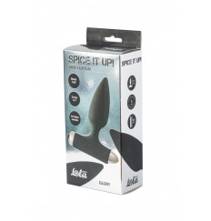 Черная анальная вибропробка New Edition Glory - 11 см.