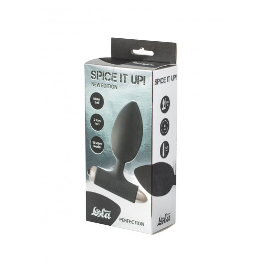 Черная анальная вибропробка New Edition Perfection - 11,1 см.