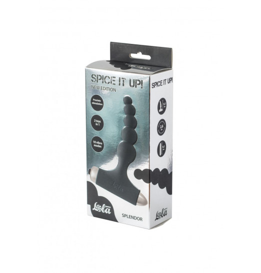 Черная анальная вибропробка New Edition Splendor - 12,1 см.