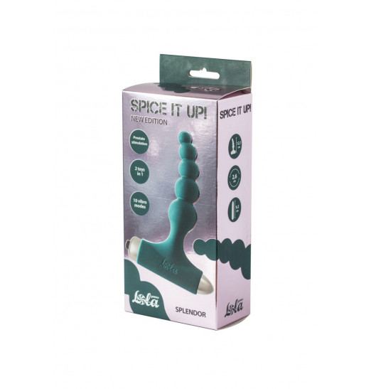 Зеленая анальная вибропробка New Edition Splendor - 12,1 см.