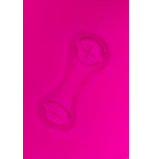 Розовый силиконовый вибратор с клиторальным стимулятором LIA - 19 см.