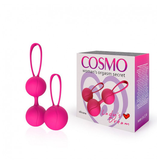 Набор из 2 розовых вагинальных шариков с петельками Набор из 2 розовых вагинальных шариков с петельками