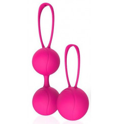 Набор из 2 розовых вагинальных шариков с петельками