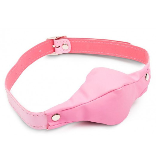 Оригинальный розовый кляп на регулируемом ремешке