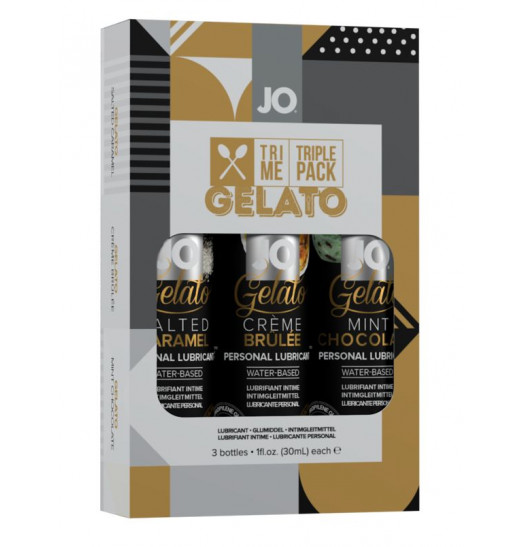 Подарочный набор вкусовых лубрикантов Tri-Me Triple Pack Gelato