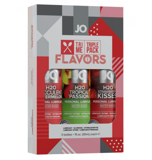 Подарочный набор ароматизированных лубрикантов Tri-Me Triple Pack Flavors