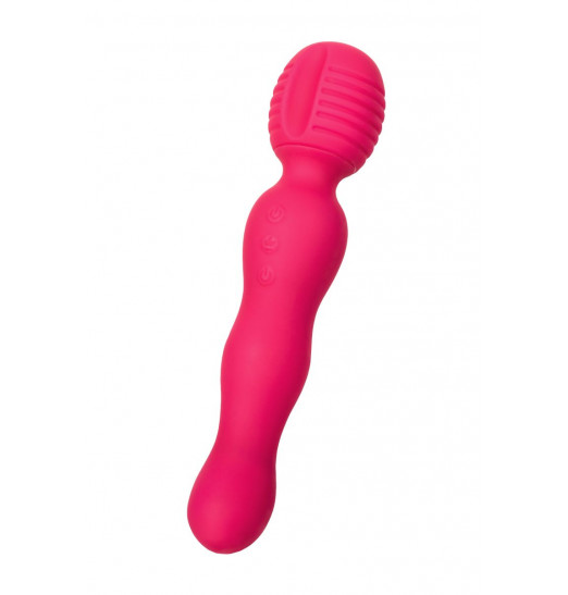 Розовый двусторонний вибратор с подогревом All-In - 21 см. Розовый двусторонний вибратор с подогревом All-In - 21 см.