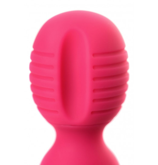 Розовый двусторонний вибратор с подогревом All-In - 21 см. Розовый двусторонний вибратор с подогревом All-In - 21 см.