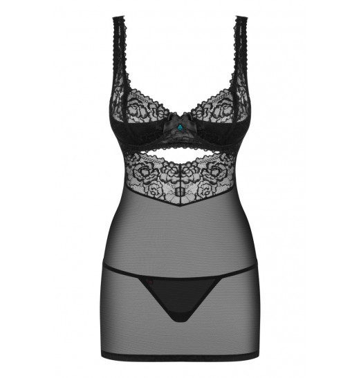 Изысканная облегающая коротенькая сорочка на тоненьких бретелях