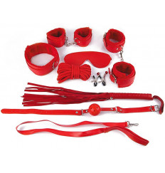 Пикантный красный набор БДСМ
