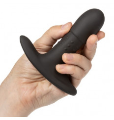 Черный массажер простаты с браслетом-пультом Eclipse Wristband Remote Beaded Probe - 12,75 см.