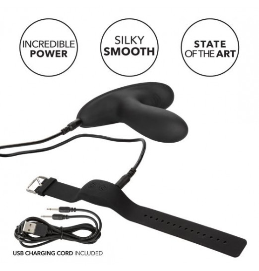 Черный массажер простаты с пультом-браслетом Eclipse Wristband Remote Pulsing Probe - 11,5 см. Черный массажер простаты с пультом-браслетом Eclipse Wristband Remote Pulsing Probe - 11,5 см.