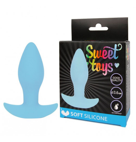 Голубая анальная втулка Sweet Toys - 8,5 см.