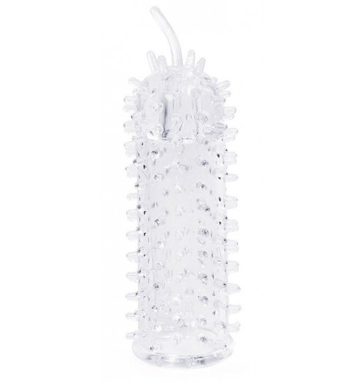 Закрытая рельефная насадка Crystal sleeve с усиками - 12 см. Закрытая рельефная насадка Crystal sleeve с усиками - 12 см.