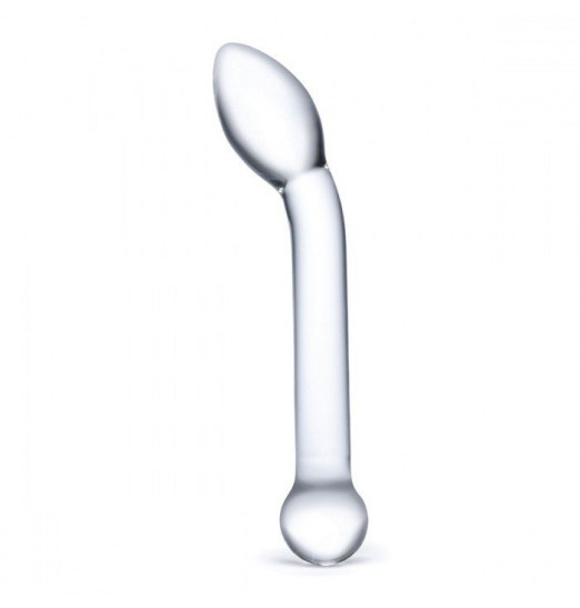 Прозрачный стеклянный фаллос для точки G Slimline G-Spot - 20 см.
