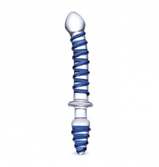 Двусторонний фаллоимитатор с анальной пробкой Mr. Swirly Dildo   Butt Plug - 25 см.