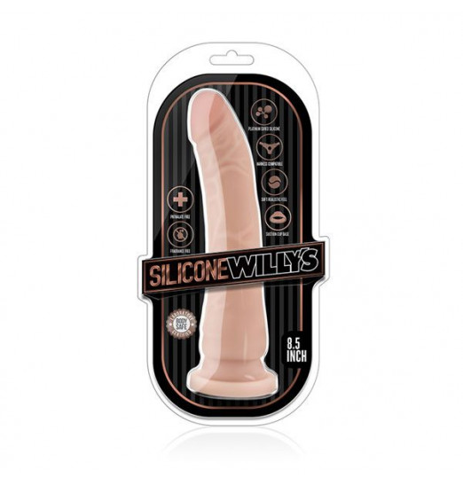 Телесный фаллоимитатор 8.5 Inch Silicone Dildo - 21,6 см.