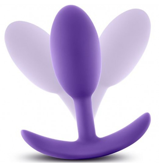 Фиолетовая анальная пробка Wearable Vibra Slim Plug Medium - 10,1 см.