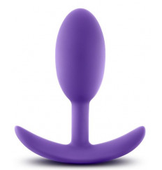 Фиолетовая анальная пробка Wearable Vibra Slim Plug Medium - 10,1 см.