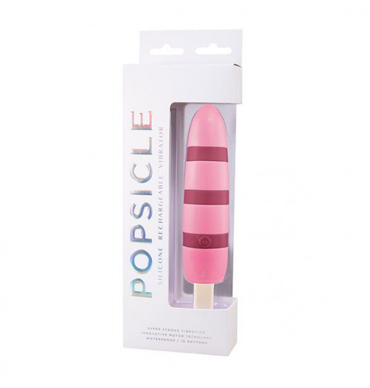 Оригинальный розовый вибромассажер-эскимо - 15,5 см. Оригинальный розовый вибромассажер-эскимо - 15,5 см.
