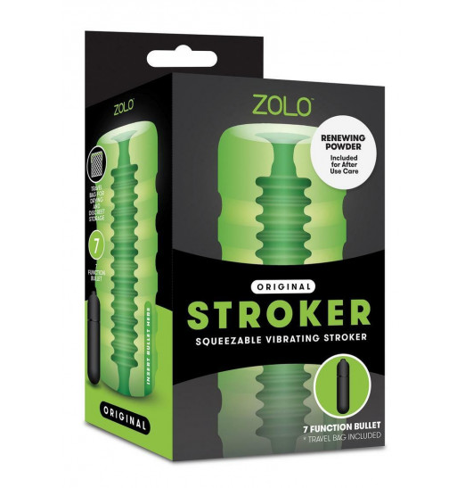 Зеленый мастурбатор с вибрацией Zolo Original Squeezable Vibrating Stroker Зеленый мастурбатор с вибрацией Zolo Original Squeezable Vibrating Stroker