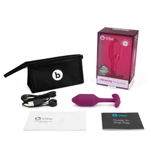 Розовая пробка для ношения с вибрацией Snug Plug 2 - 11,4 см.