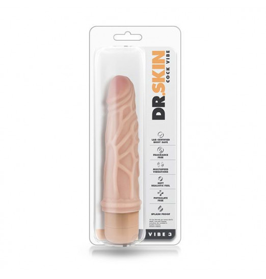 Телесный вибратор Cock Vibe 3 - 18,4 см.