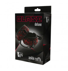 Черно-красные оковы с цепочкой ANKLE CUFFS