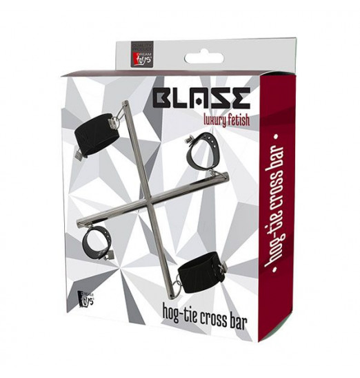 Крестоообразная распорка с манжетами для рук и ног HOG TIE CROSS BAR