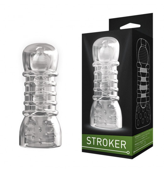 Прозрачный двусторонний мастурбатор STROKER №2