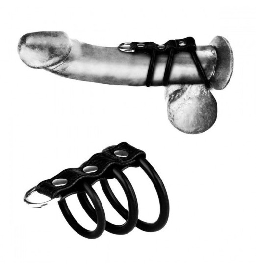 Набор из 3 силиконовых колец с ремешком и креплением для поводка