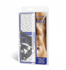 Комбинированное двойное кольцо с разделителем для мошонки и поводком