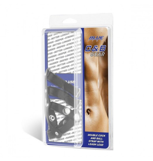 Комбинированное двойное кольцо с разделителем для мошонки и поводком Комбинированное двойное кольцо с разделителем для мошонки и поводком