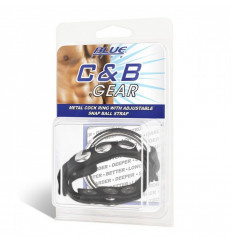 Регулируемое металлическое кольцо на пенис с ремешком