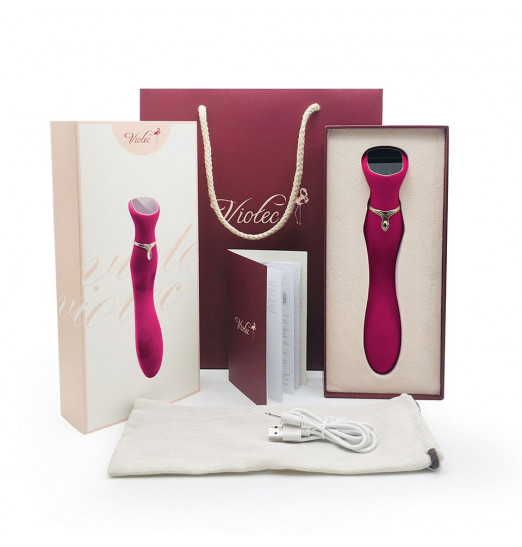 Розовый вибратор с screen-touch управлением MIRACLE CHANCE - 21 см. Розовый вибратор с screen-touch управлением MIRACLE CHANCE - 21 см.