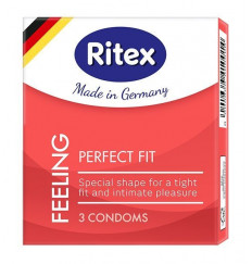 Презервативы анатомической формы с накопителем RITEX PERFECT FIT - 3 шт.