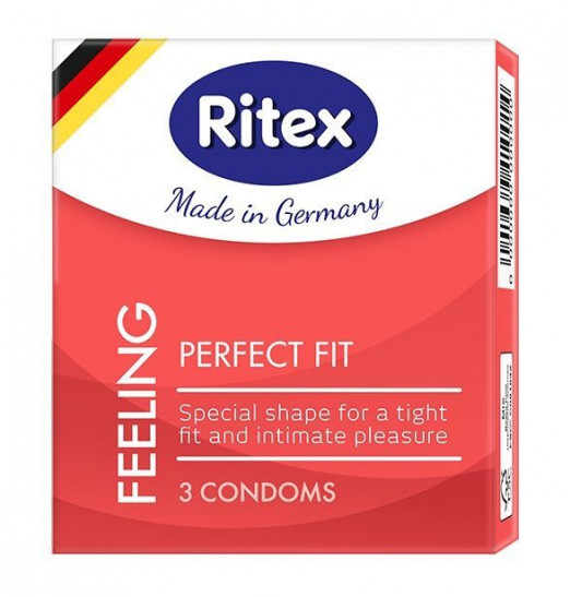 Презервативы анатомической формы с накопителем RITEX PERFECT FIT - 3 шт.