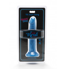 Голубой фаллоимитатор на присоске Happy Dicks Dong 7.5 inch - 19 см.