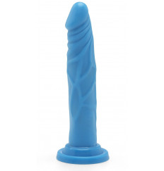 Голубой фаллоимитатор на присоске Happy Dicks Dong 7.5 inch - 19 см.