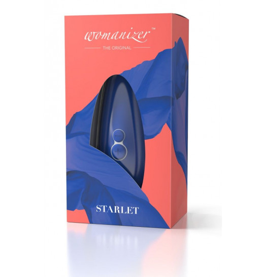 Синий бесконтактный клиторальный стимулятор Womanizer Starlet 2