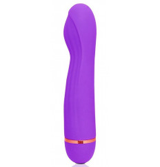 Фиолетовый вибромассажер с 20 режимами вибрации - 13,5 см.