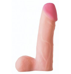 Телесная реалистичная насадка на Harness с коннектором BLACK LINE - 17 см.