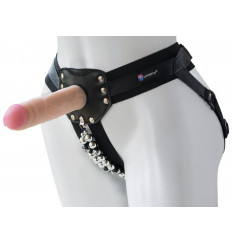 Черный пояс-трусики с насадкой  Гламур Dana  - 15,5 см.