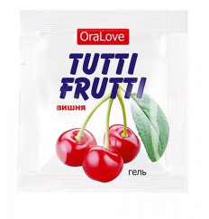Пробник гель-смазки Tutti-frutti с вишнёвым вкусом - 4 гр. Пробник гель-смазки Tutti-frutti с вишнёвым вкусом - 4 гр.