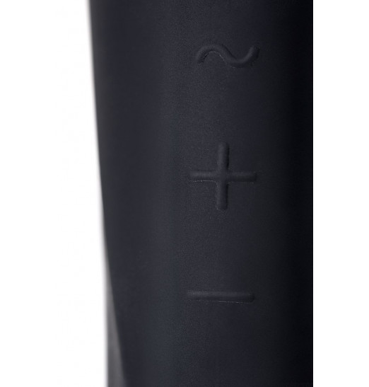 Чёрный нереалистичный мастурбатор с вибрацией Satisfyer Men Wand