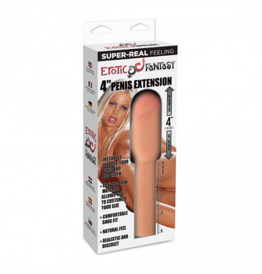 Телесная насадка для увеличения члена - 20 см.