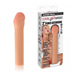 Реалистичная насадка для увеличения члена - 20 см.