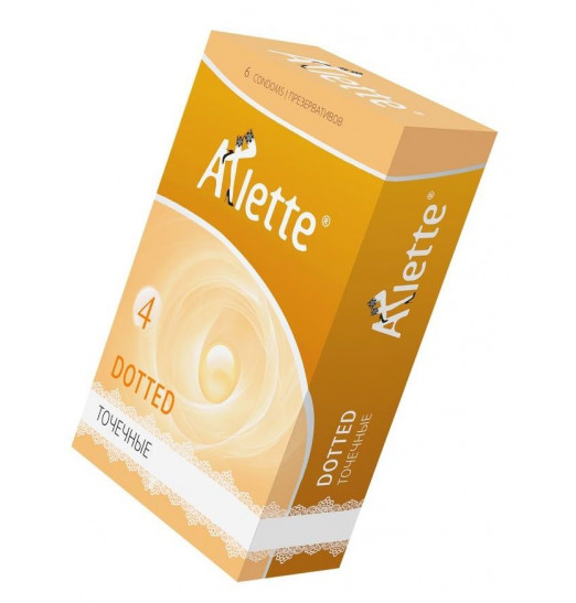 Презервативы Arlette Dotted с точечной текстурой - 6 шт. Презервативы Arlette Dotted с точечной текстурой - 6 шт.