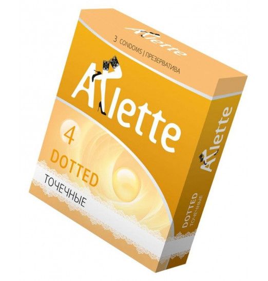Презервативы Arlette Dotted с точечной текстурой - 3 шт. Презервативы Arlette Dotted с точечной текстурой - 3 шт.