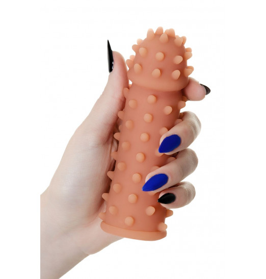 Насадка на фаллос с шипами и бугорками Extreme Sleeve 003 S-size - 12,7 см.